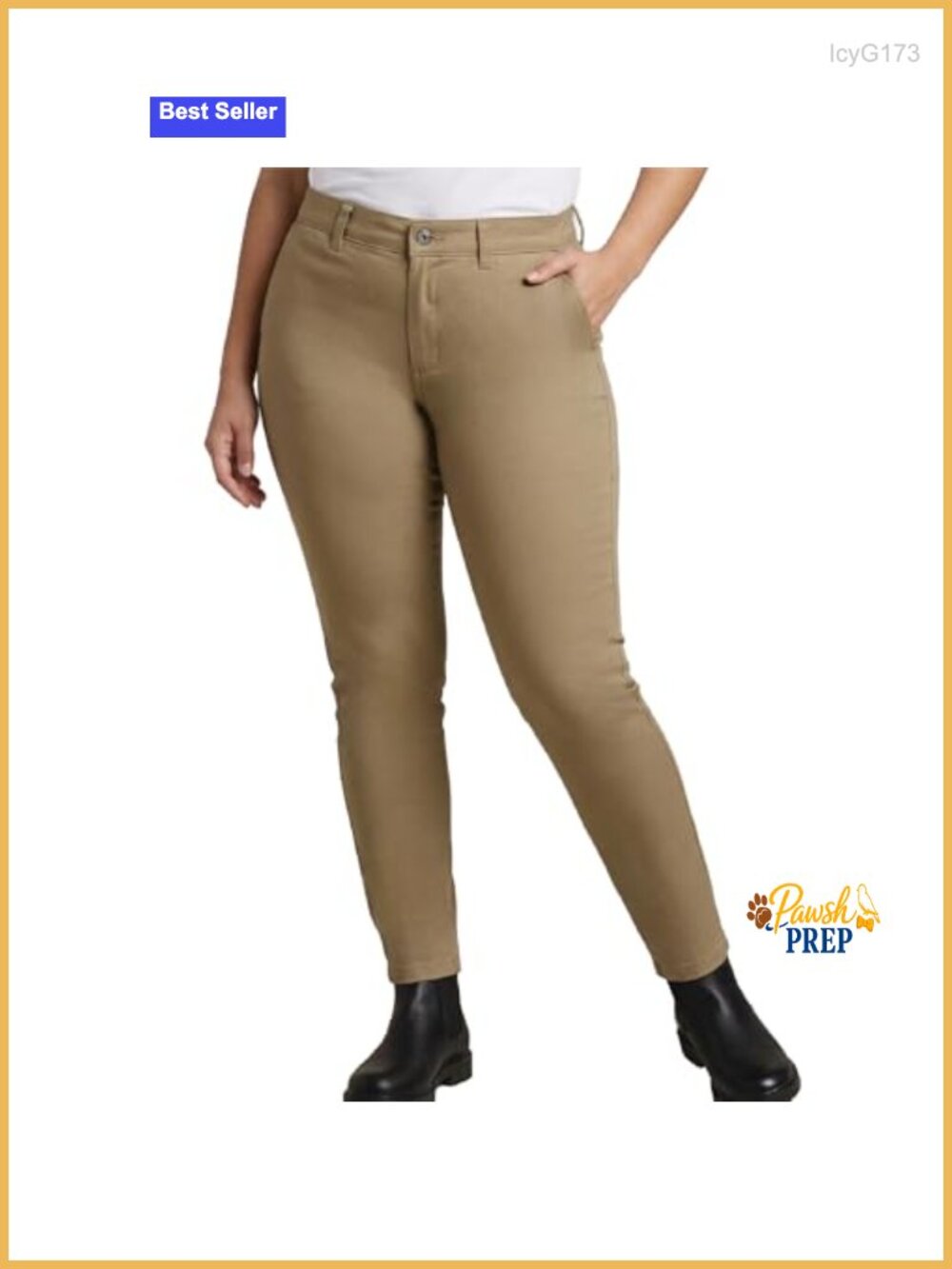 Slim Fit Twill Work Pants, Contoured Waistband, Non-Stretch Fabric